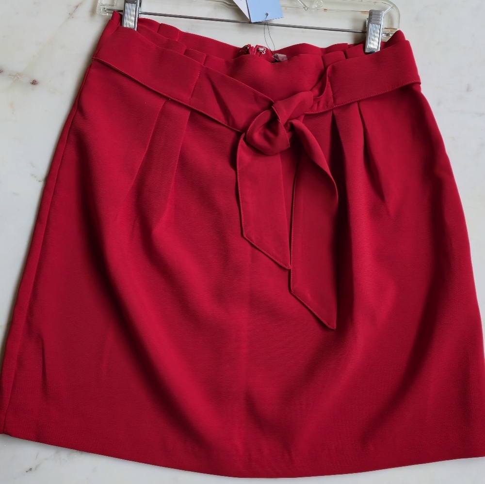 NWT Soprano Ruby Red Short Skirt With Tie Size L (8-10)